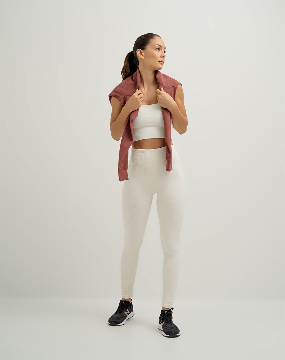 Legging tiro medio habano