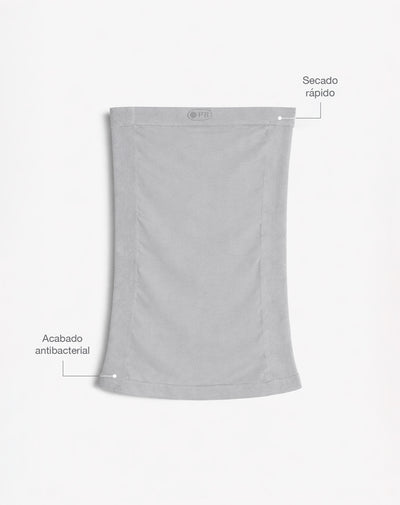 Cuello deportivo microfibra gris unisex