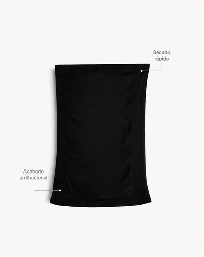 Cuello deportivo microfibra negro unisex