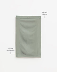 Cuello deportivo microfibra verde unisex