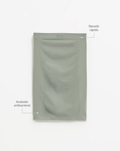 Cuello deportivo microfibra verde unisex