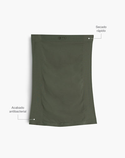 Cuello deportivo microfibra verde unisex