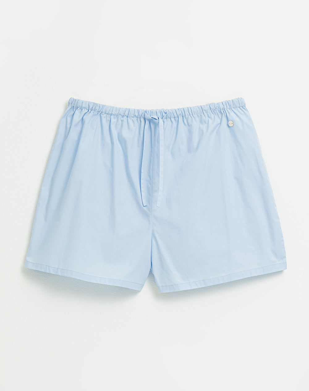 Short de pijama mujer algodón azul claro