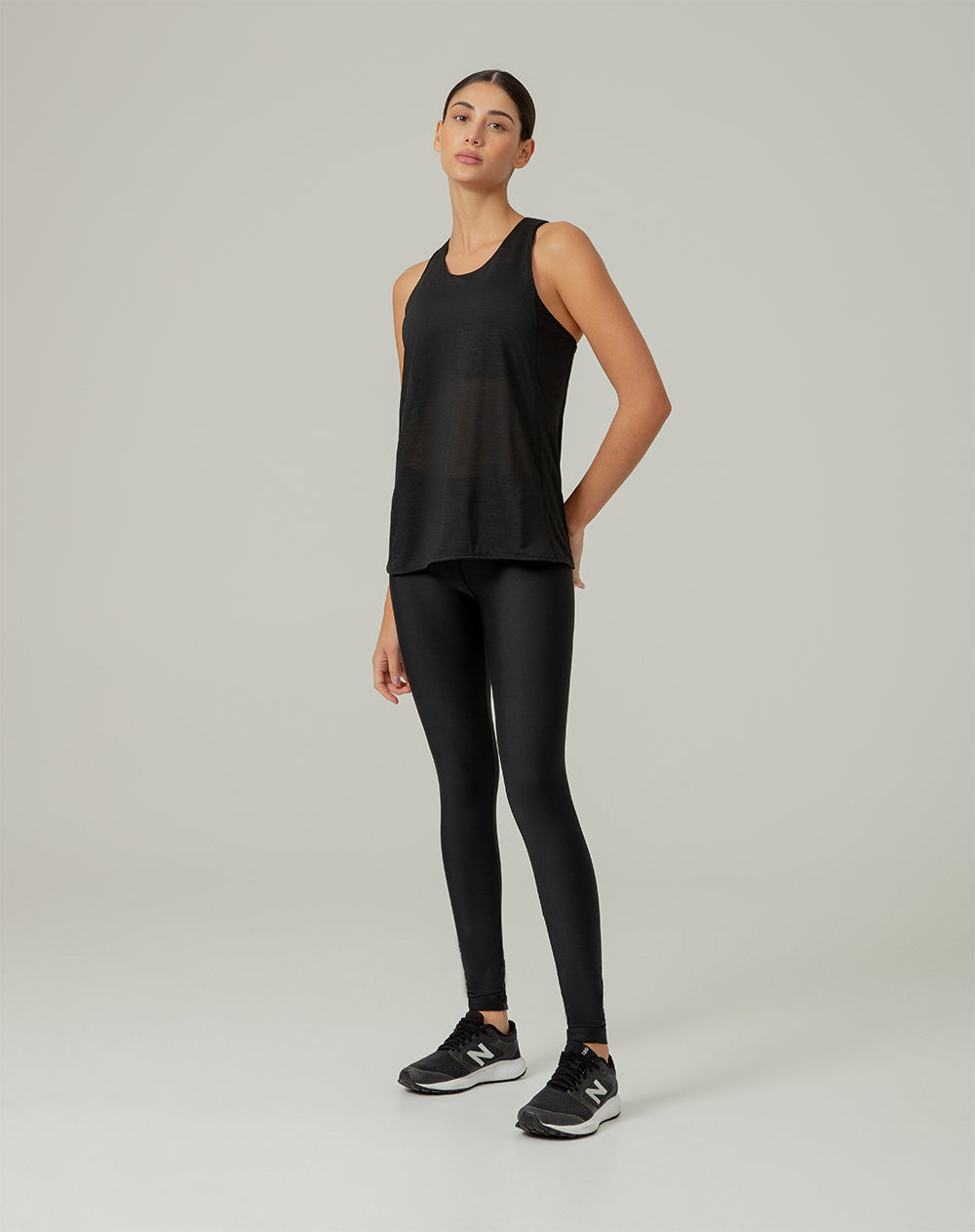 Camiseta esqueleto deportiva mujer control humedad negra