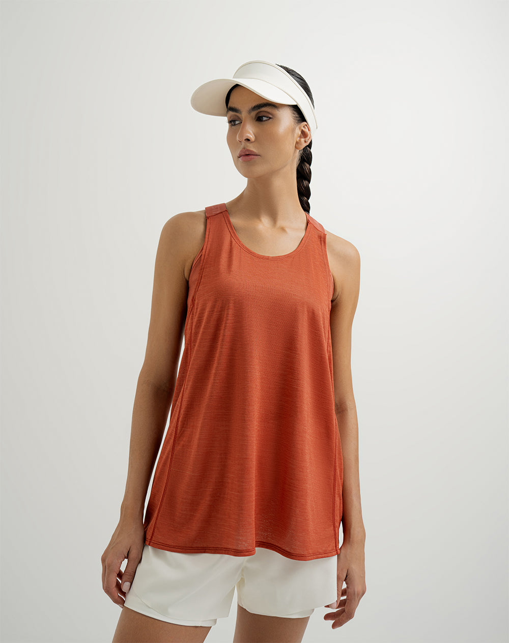 Camiseta esqueleto deportiva mujer control humedad terracota