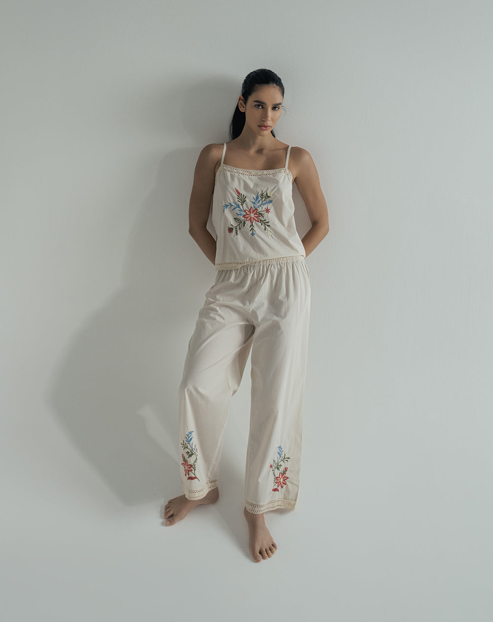 Camisa relaxed fit tiras avena