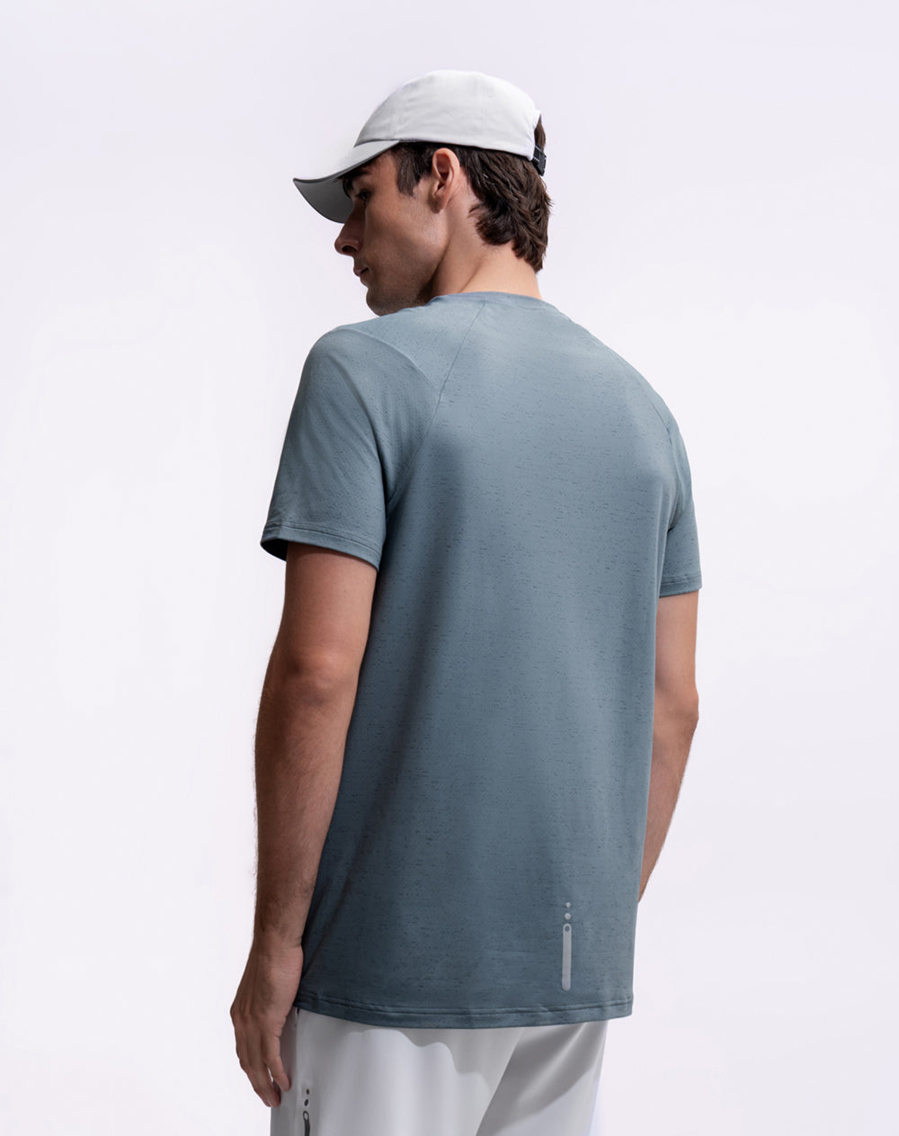 Camiseta relaxed fit manga corta azul estampada