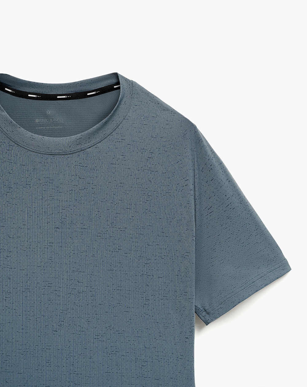 Camiseta relaxed fit manga corta azul estampada