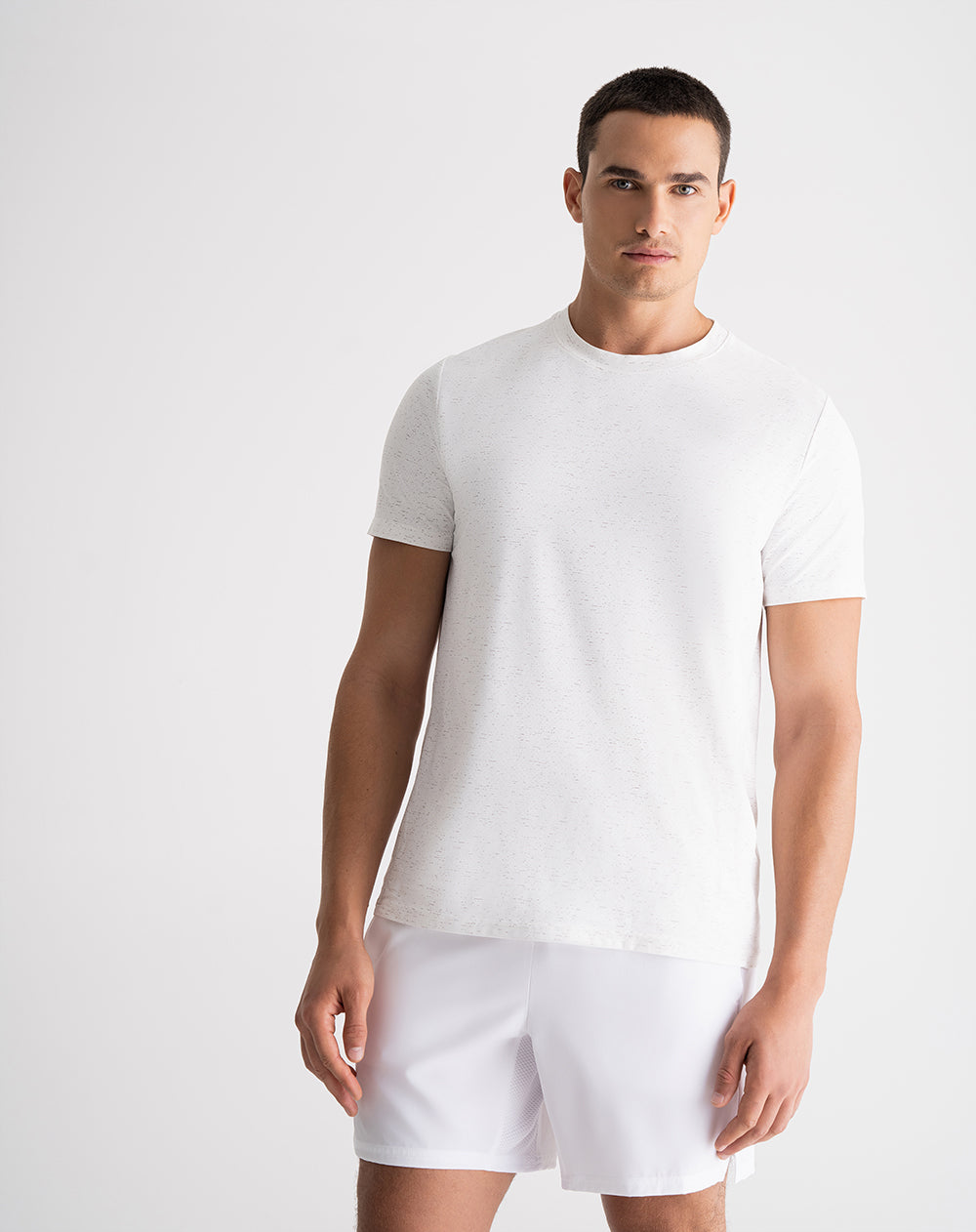 Camiseta relaxed fit manga corta blanca estampada