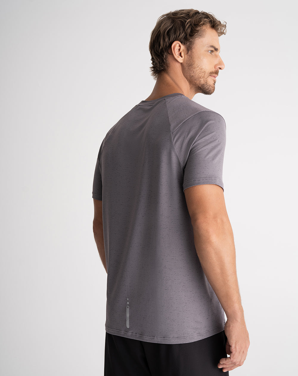 Camiseta relaxed fit manga corta gris estampada