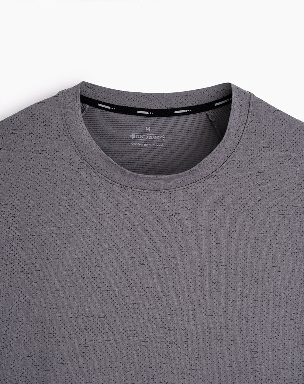 Camiseta deportiva hom,bre control humedad gris
