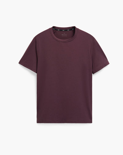 Camiseta relaxed fit manga corta vinotinto estampado