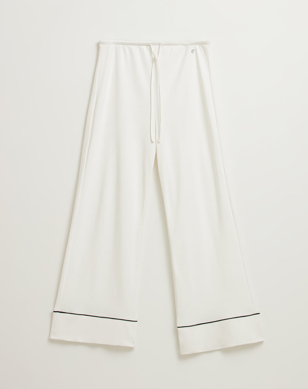 Pantalón de pijama mujer algodón sostenible largo vainilla