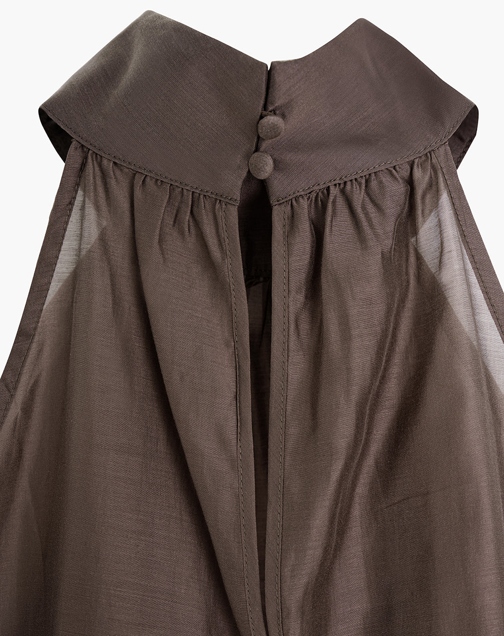 Camisa larga asimétrica cuello halter Ana Beliza