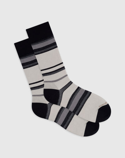 Medias para hombre largas casuales grises rayas