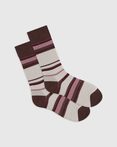 Medias para hombre largas casuales rosadas rayas