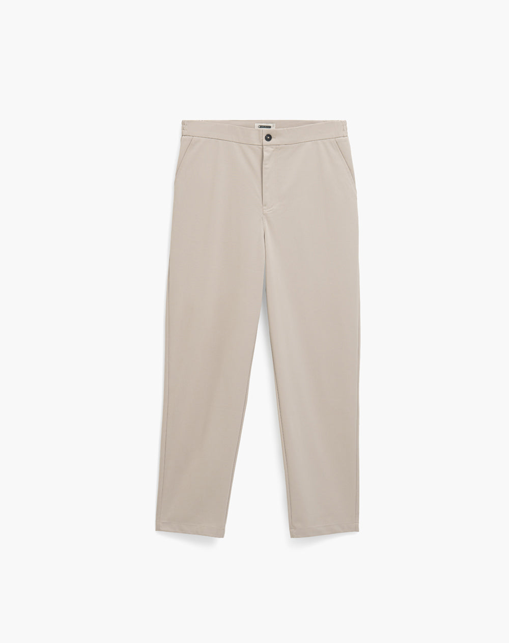 Pantalón relaxed fit tiro medio en drill caqui