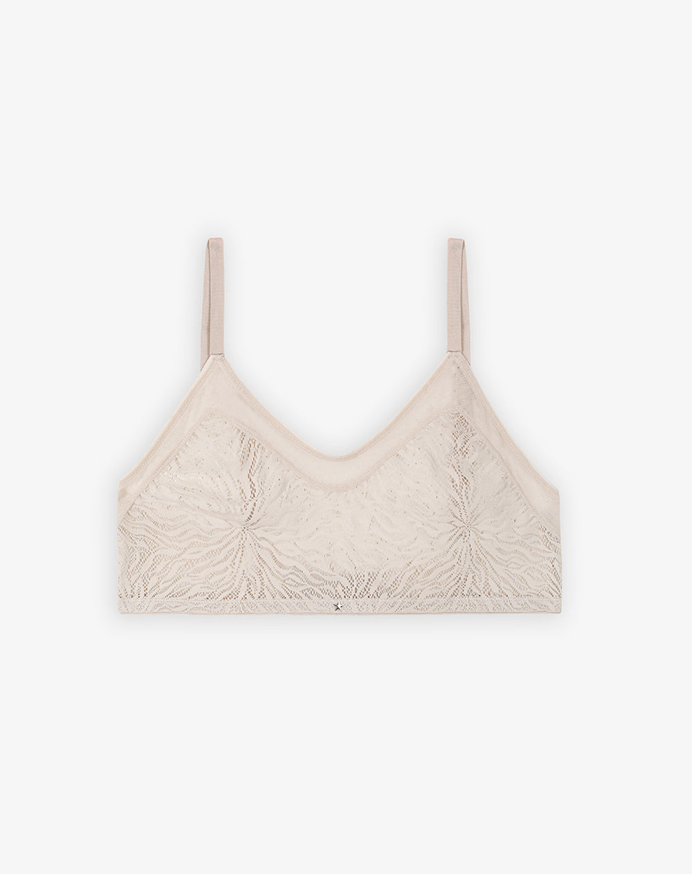 Top soporte bajo encaje habano