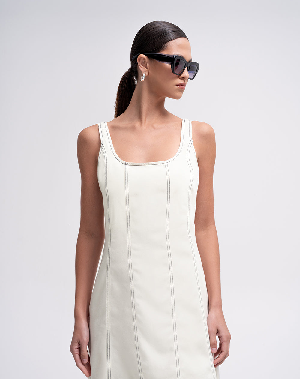 Vestido largo habano mujer