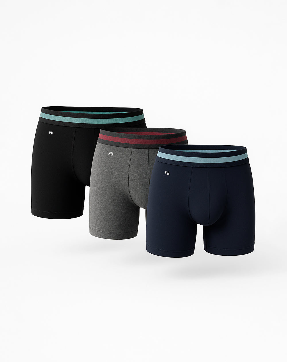 Bóxer medio panel amplio x3unds surtido