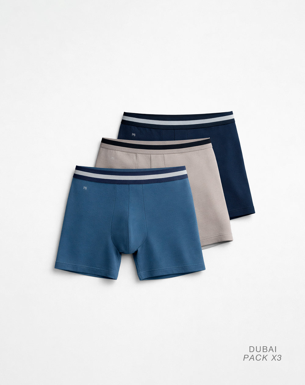 Bóxer medio panel amplio x3unds surtido