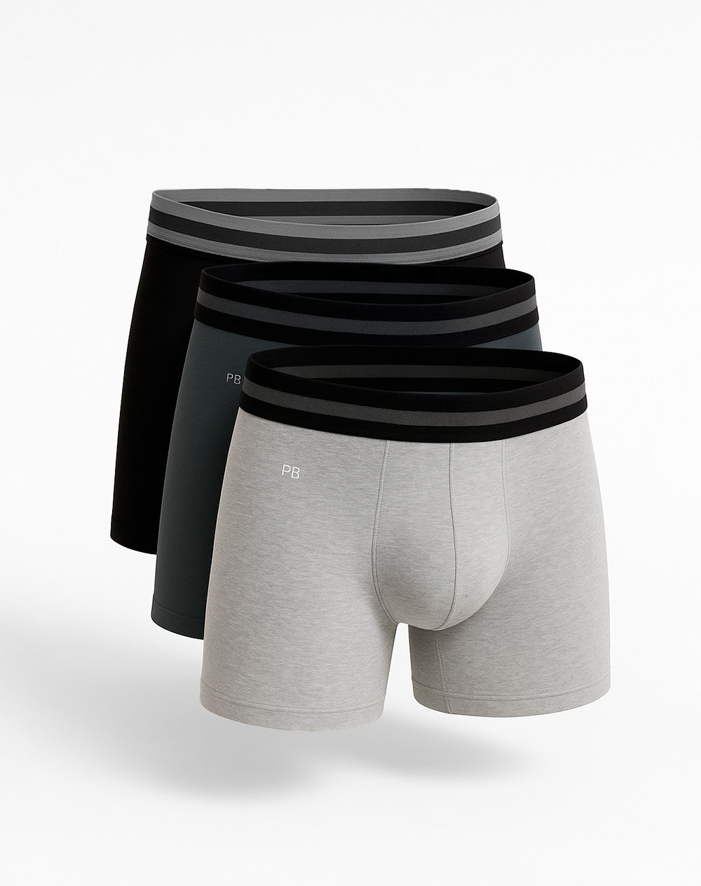 Bóxer medio panel amplio x3unds surtido