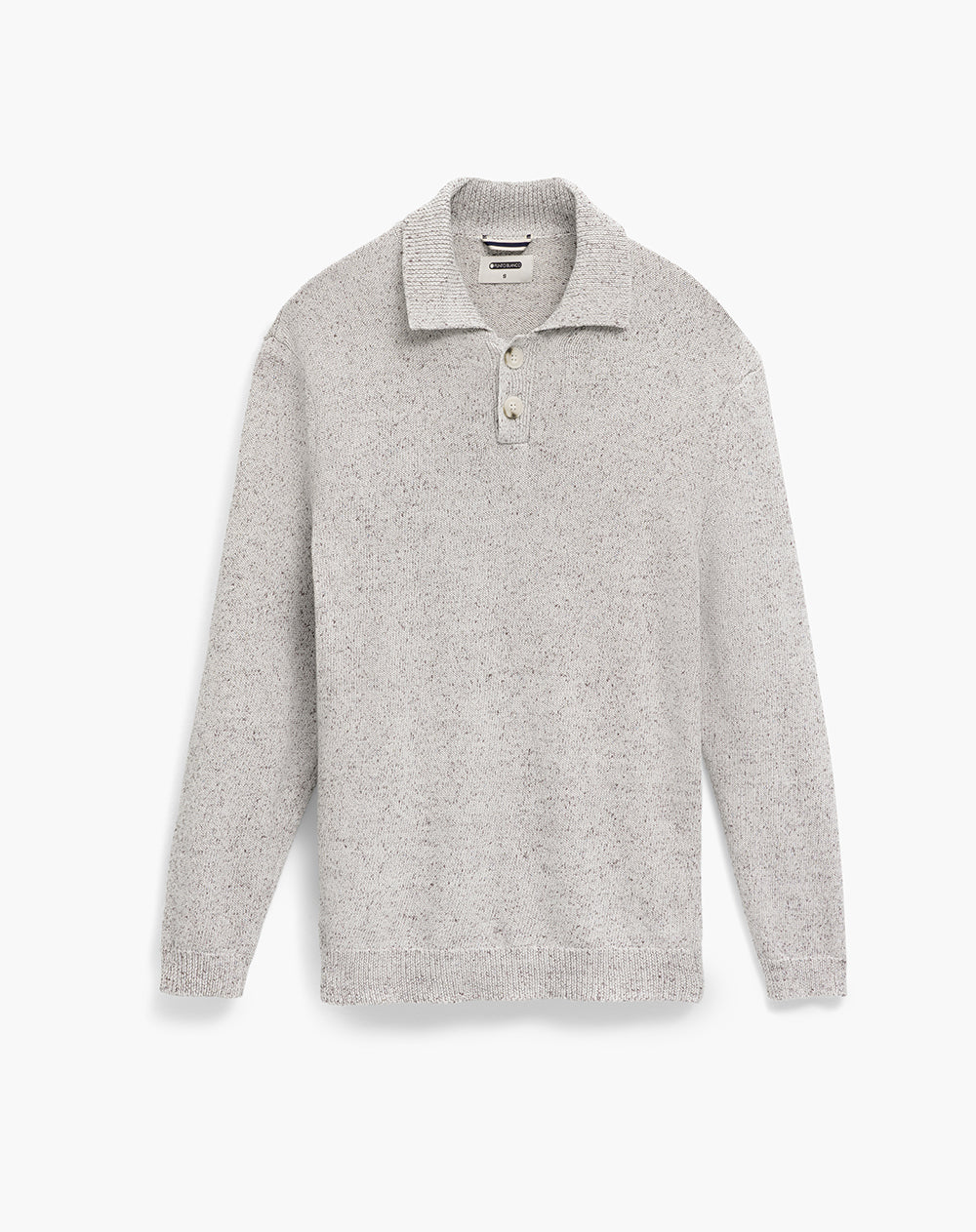 Buzo tipo polo regular algodón gris hombre