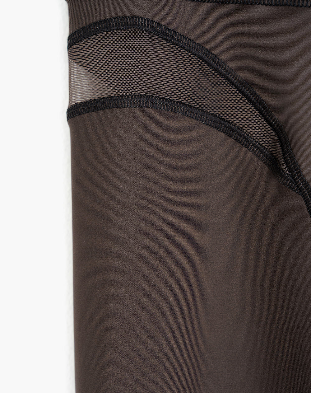 Legging deportivo control humedad café mujer