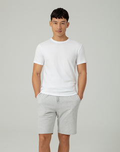 Bermuda de pijama hombre algodón sostenible gris clara