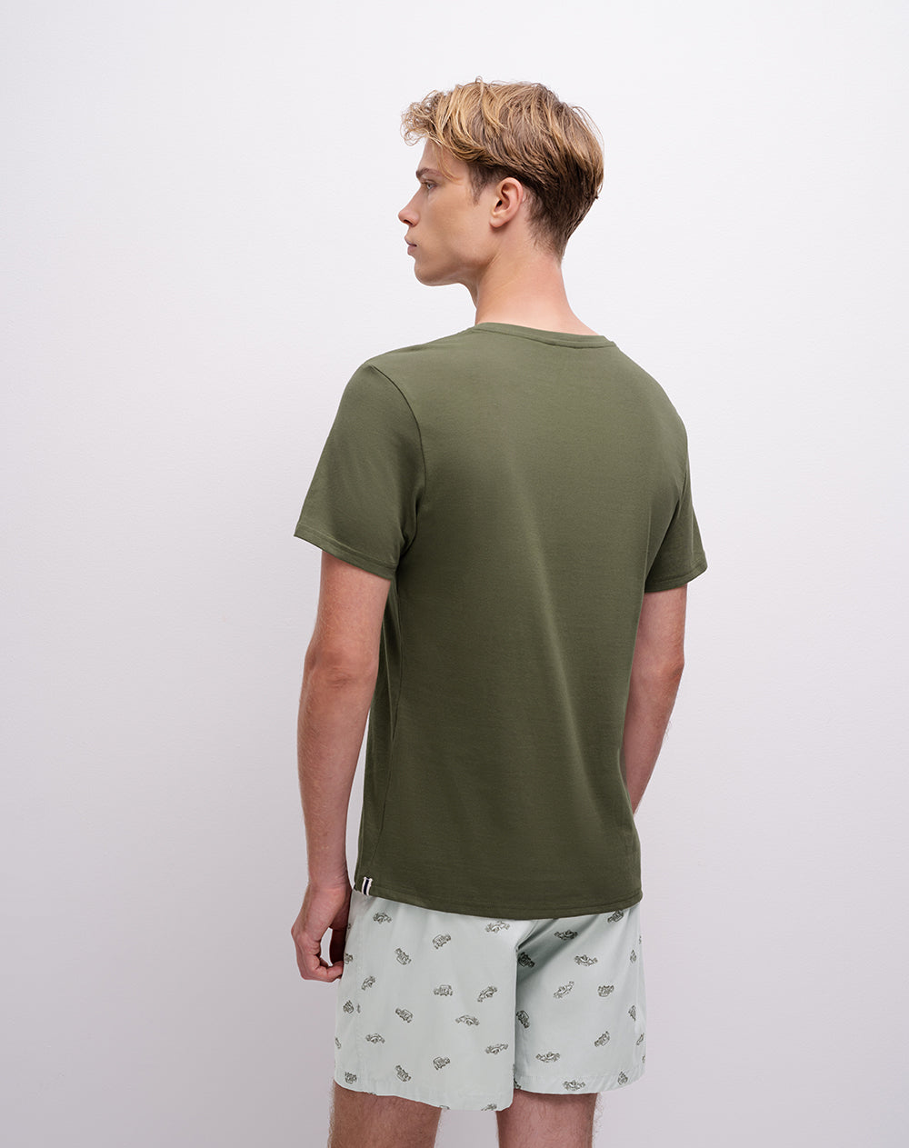 Camiseta + bermuda de pijama algodón surtida hombre