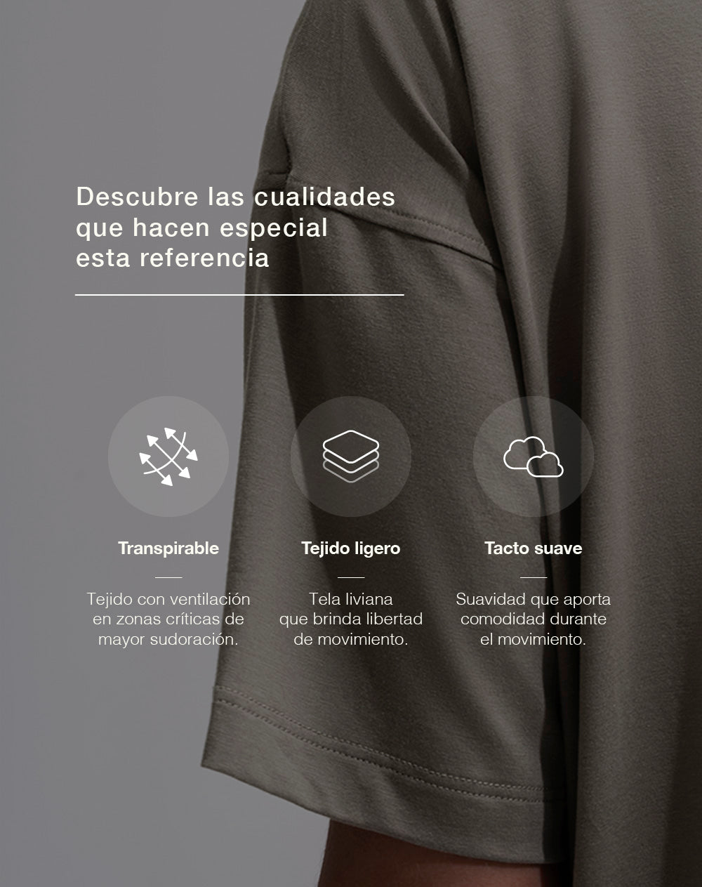 Camiseta deportiva tacto frío café mujer