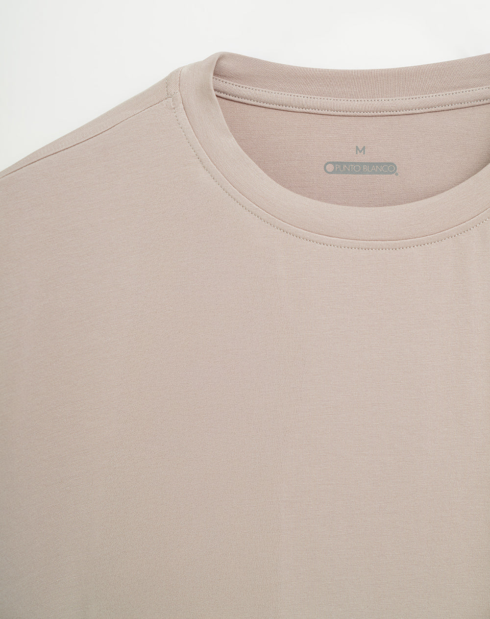 Camiseta relaxed fit manga corta taupe