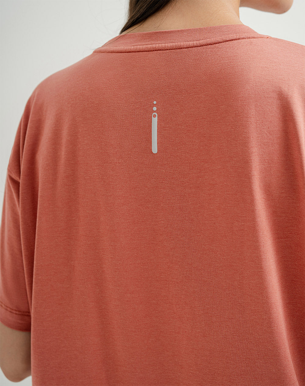 Camiseta deportiva mujer tacto suave terracota