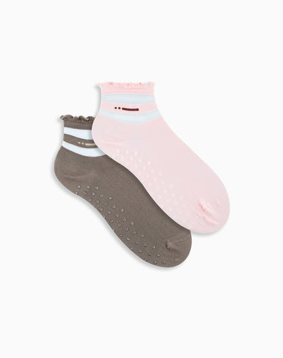 Medias mujer tobilleras pack x2 surtido