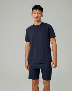 Camiseta en algodón sostenible azul oscura para hombre