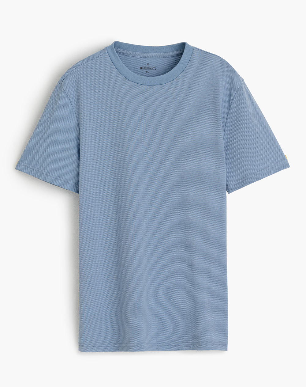 Camiseta regular algodón azul calro hombre