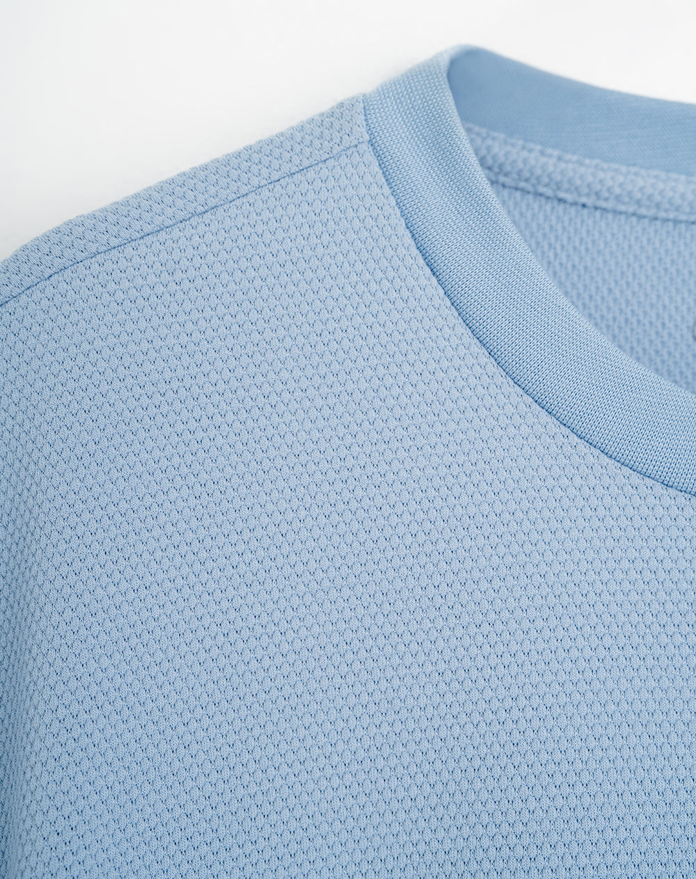 Camiseta regular algodón azul calro hombre