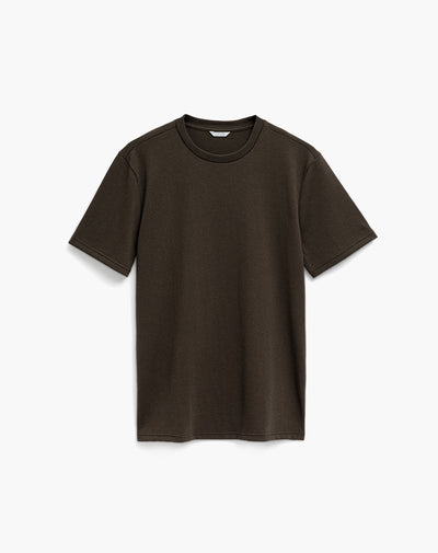 Camiseta en algodón sostenible café hombre