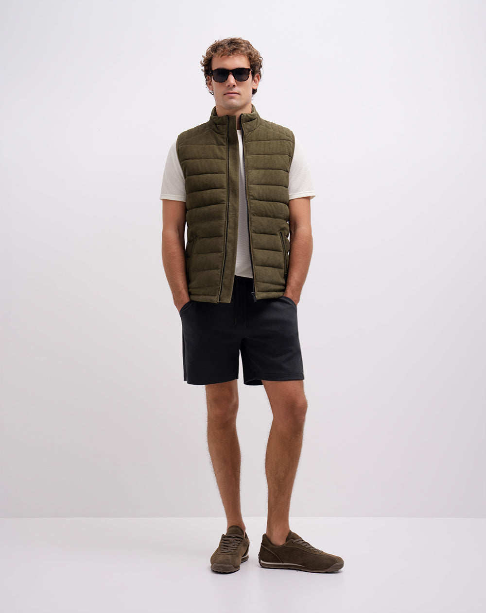 Camiseta confort regular crema hombre