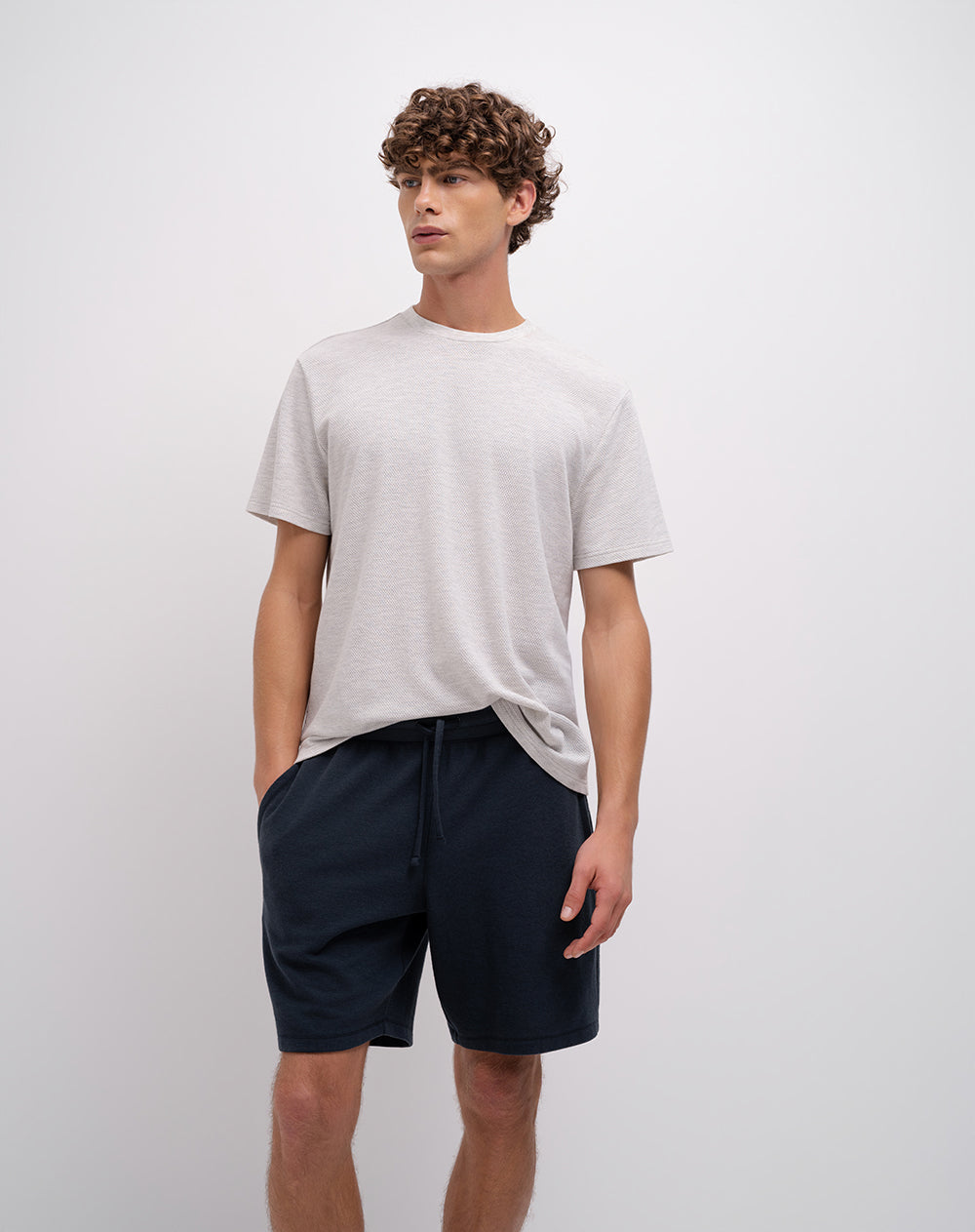 Camiseta regular gris hombre