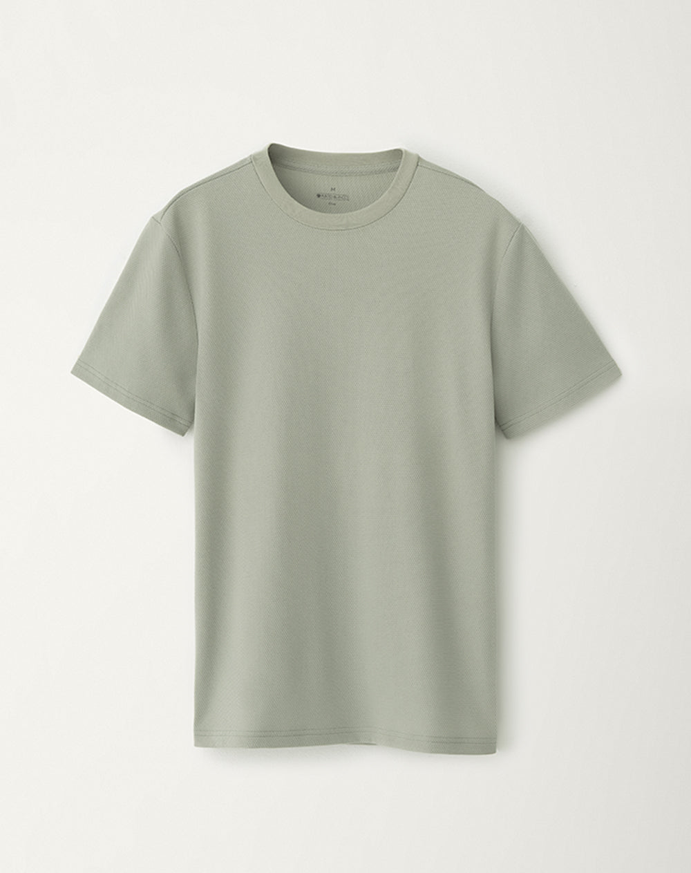 Camiseta en algodón sostenible verde claro para homre