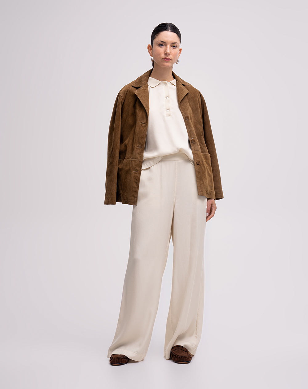 Polo confort habano mujer