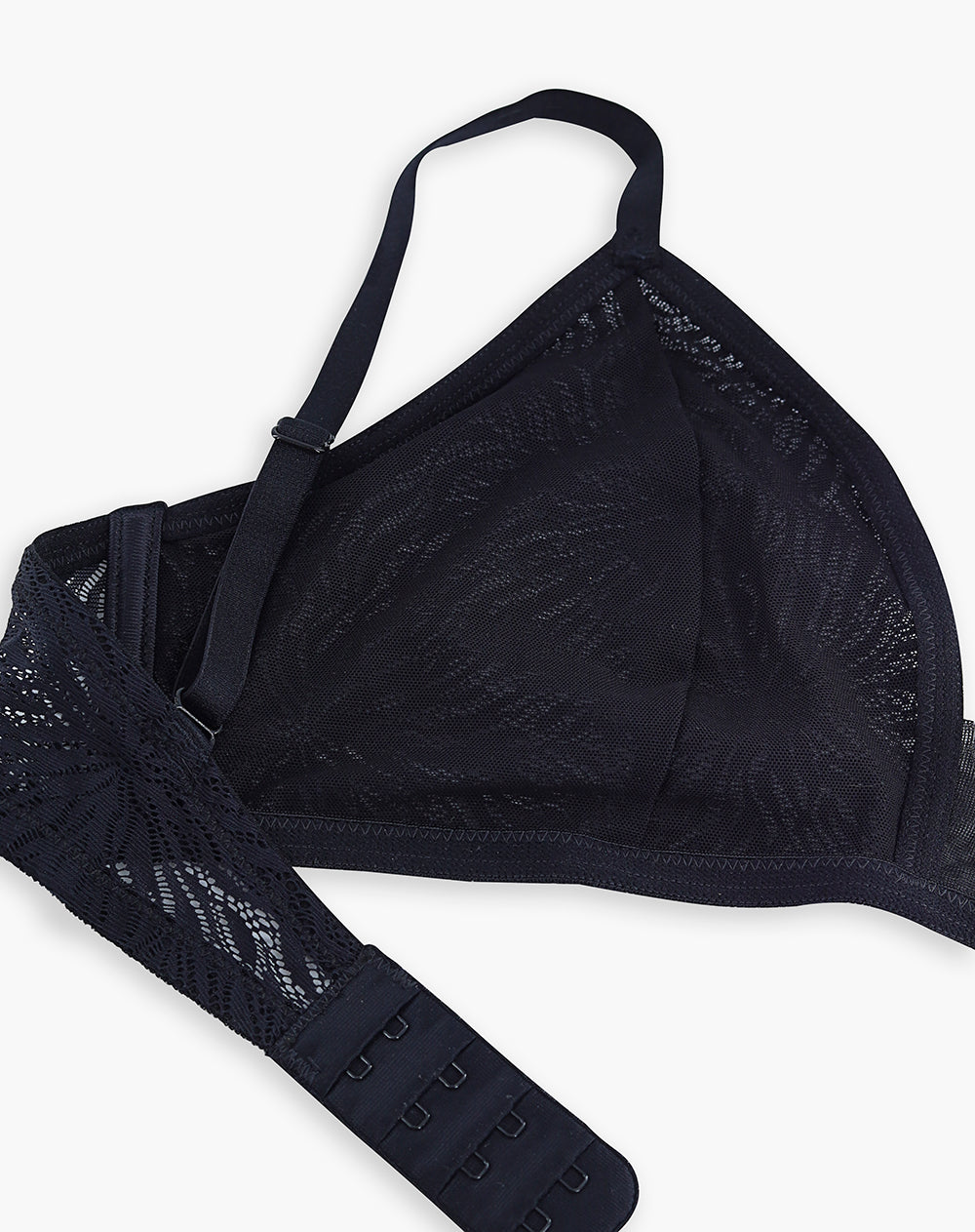 Top soporte medio encaje negro