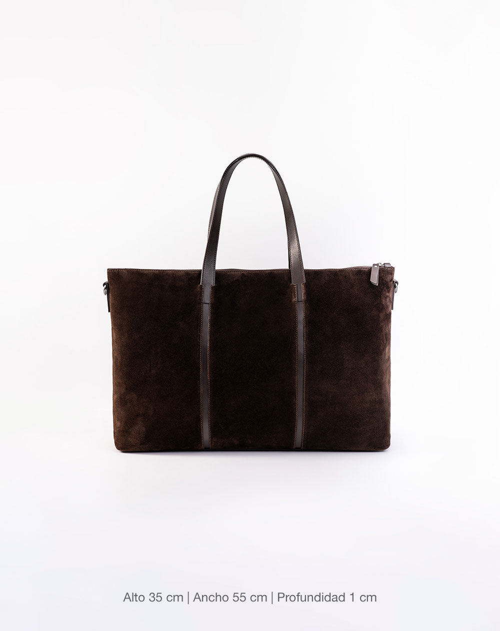 Bolso tipo maletín cuero café