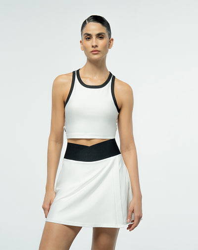 Falda de tenis ciclista interno blanca mujer