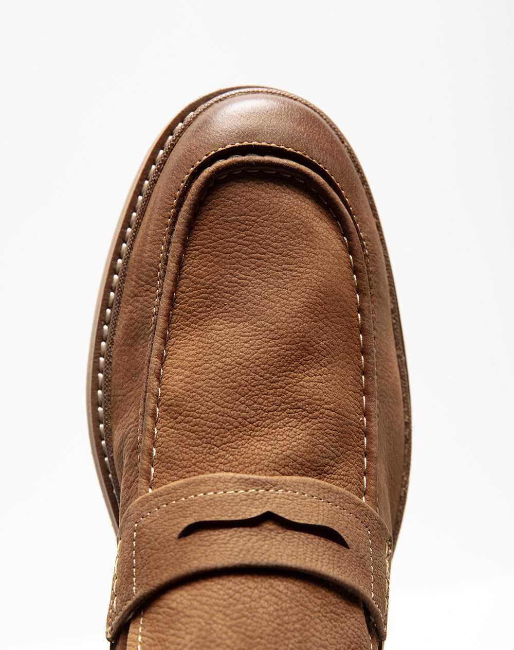 Zapatos loafer en cuero verde