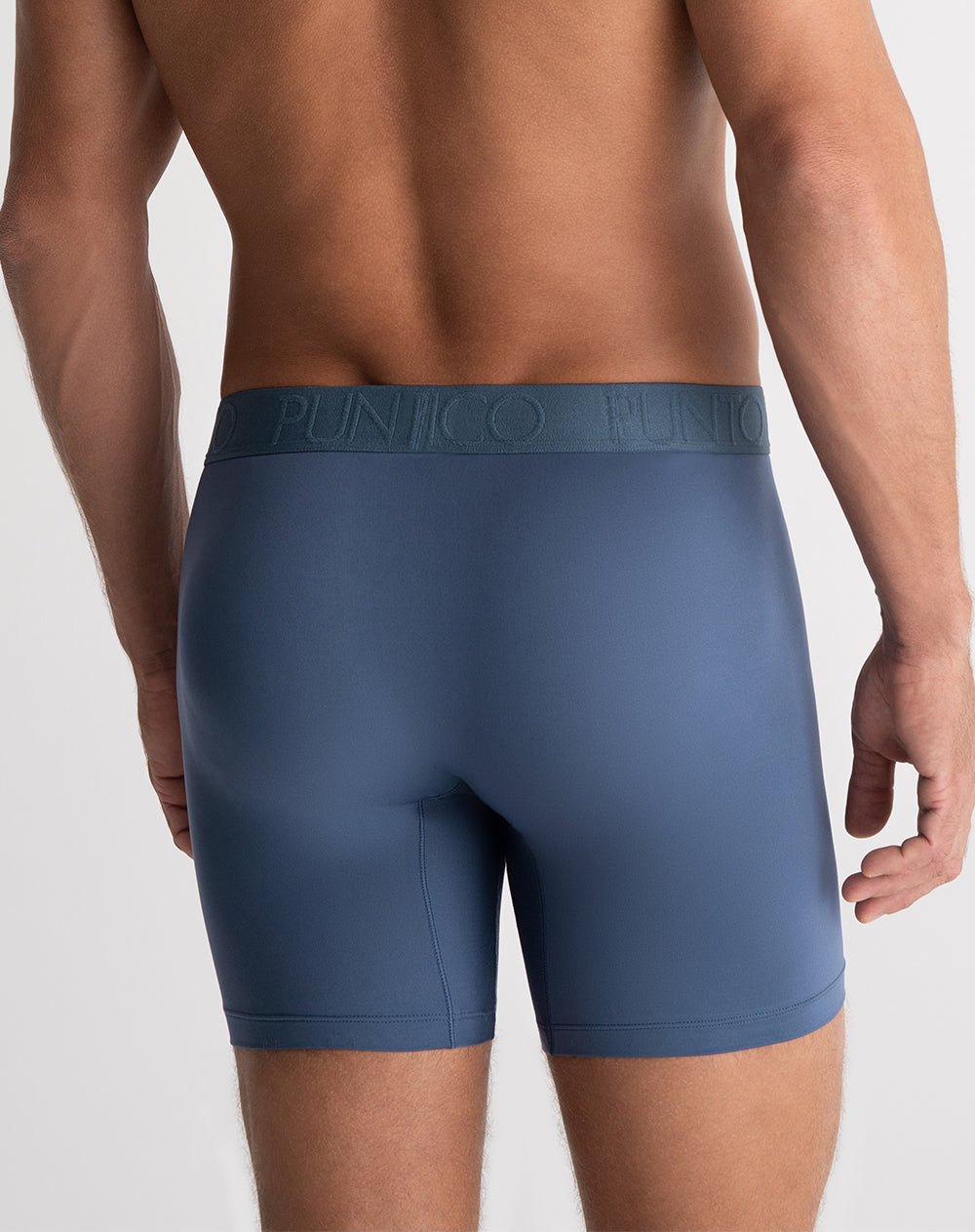 Bóxer deportivo largo microfibra azul