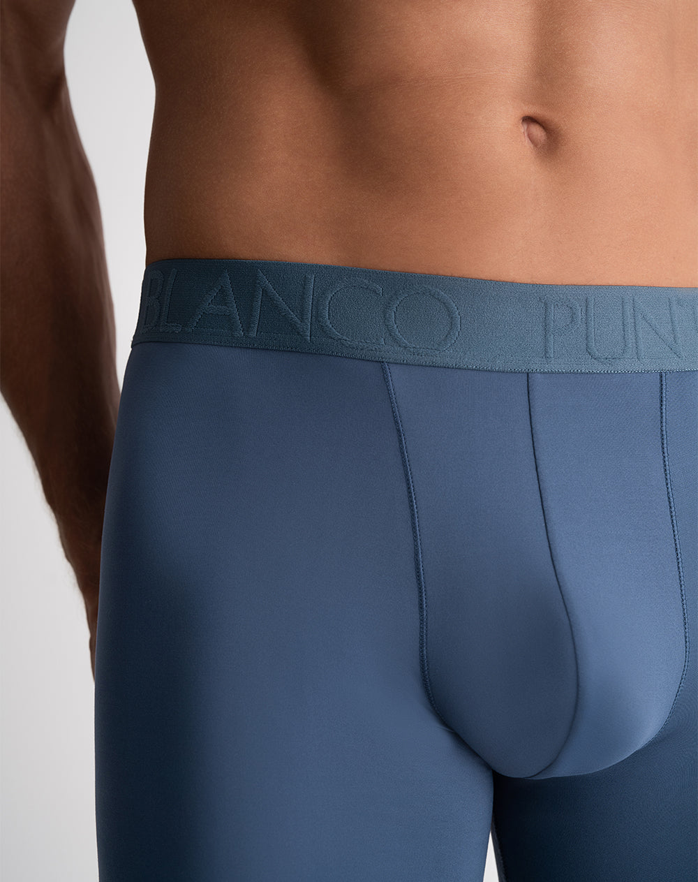 Bóxer deportivo largo microfibra azul