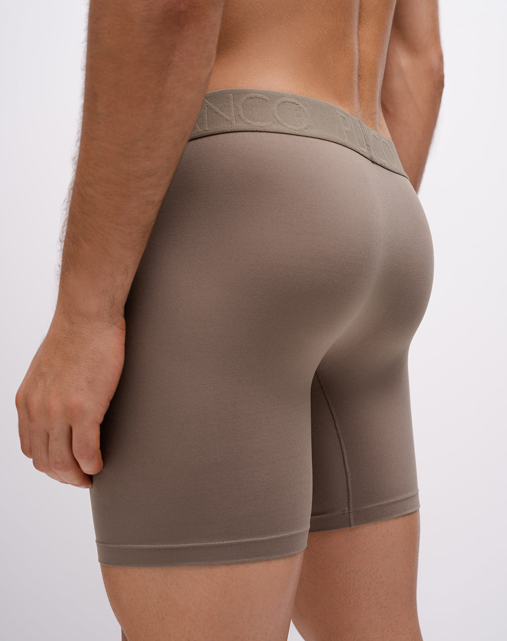 Bóxer deportivo largo microfibra café