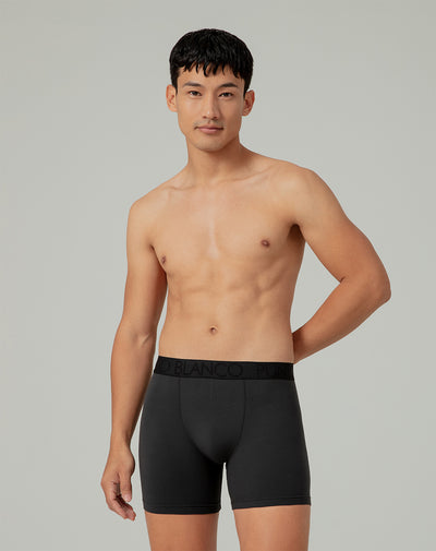 Bóxer deportivo medio microfibra copa amplia negro